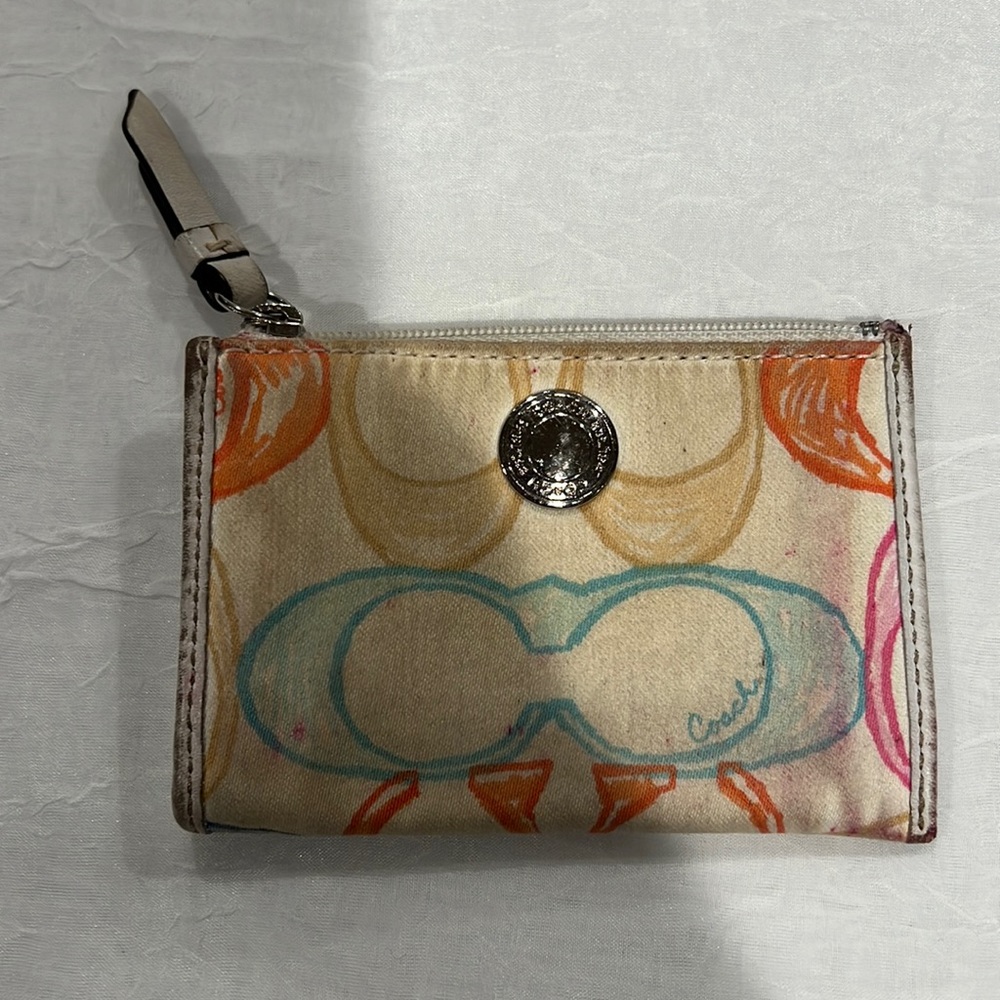 Coach monogram card holder